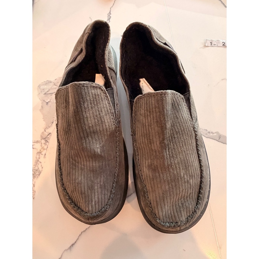 Patagonia Mahnya Fleece Slippers Corduroy Gray Men's Size 11